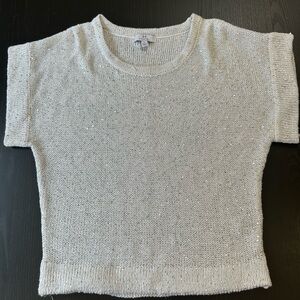 Halston Heritage Silver Crew Neck Sweater